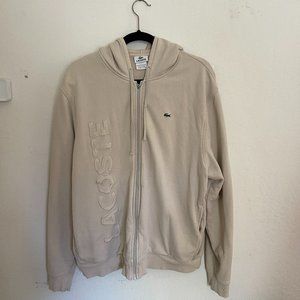 Lacoste Hoodie/Jacket - Cream Size 6